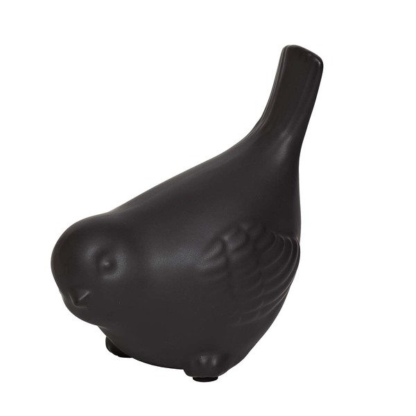 Статуэтка "Птичка" керамическая темно-коричневая 