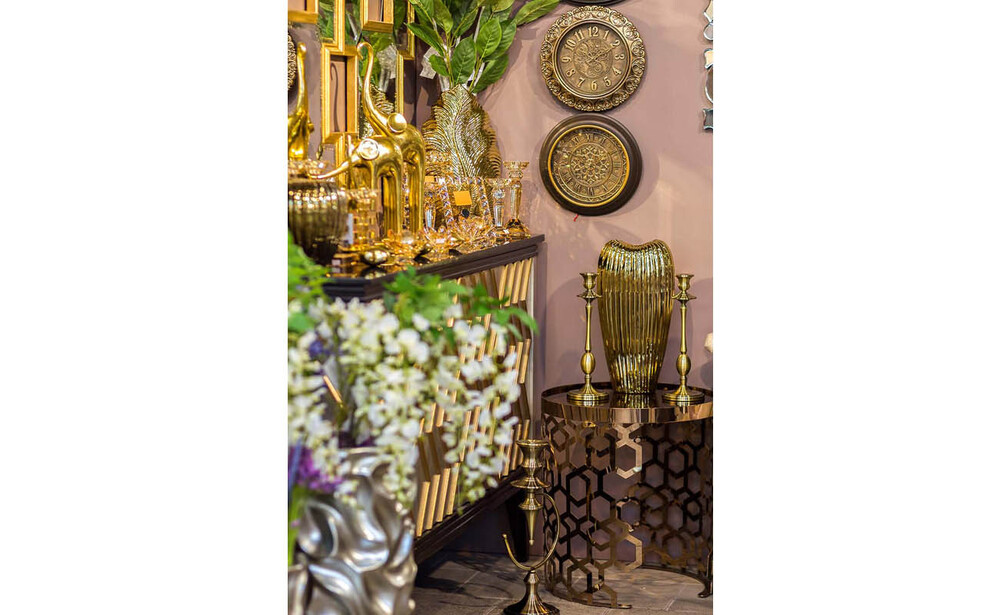 Ваза керамическая золотая