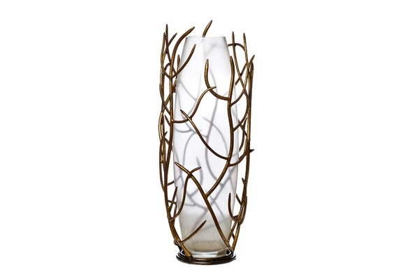 Ваза стеклянная в ветках