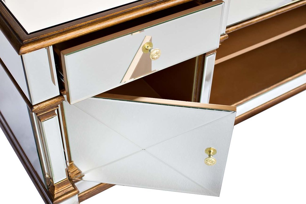 Тумба под телевизор зеркальная