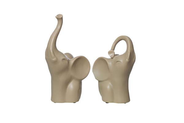 Статуэтка "слоники" бежевая