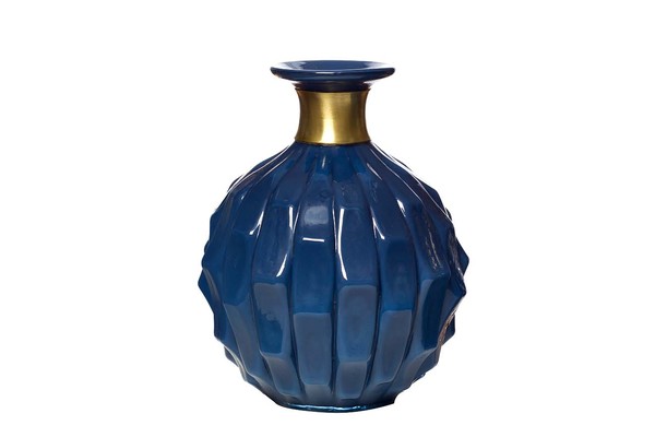 Ваза стеклянная темно-синяя