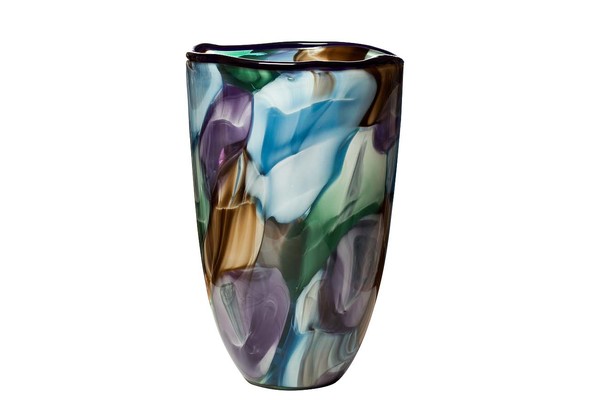 Ваза стеклянная цветная