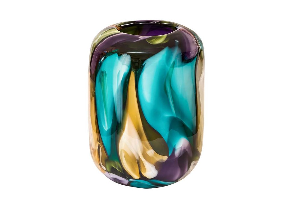 Ваза стеклянная (цветная)