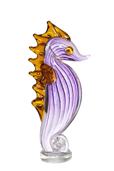 Статуэтка "Морской конек" желто-сиреневая